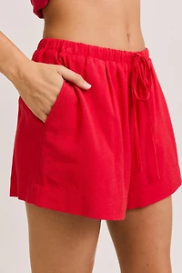 Red Spaghetti Top & Short Set
