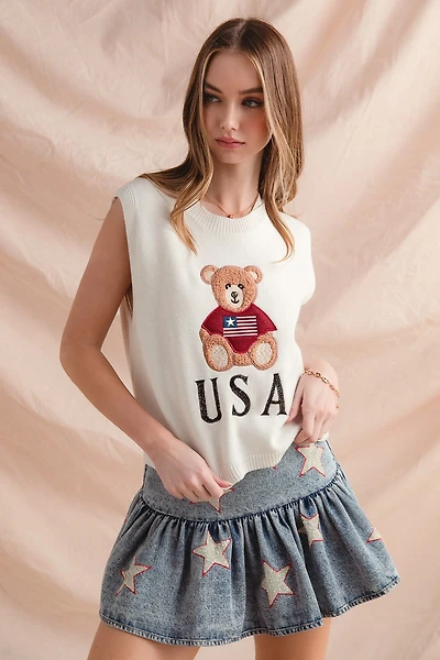 USA Teddy Bear Top