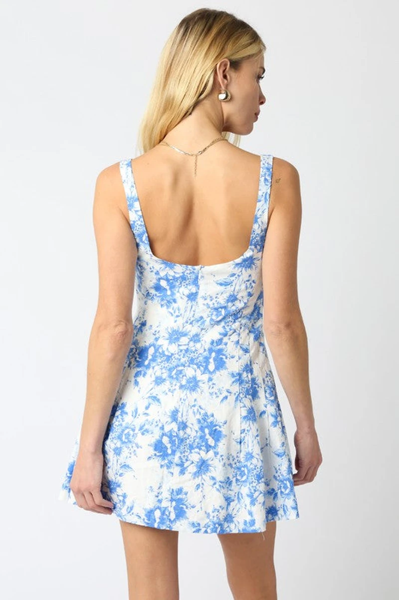 Blue Kingsley Floral Dress