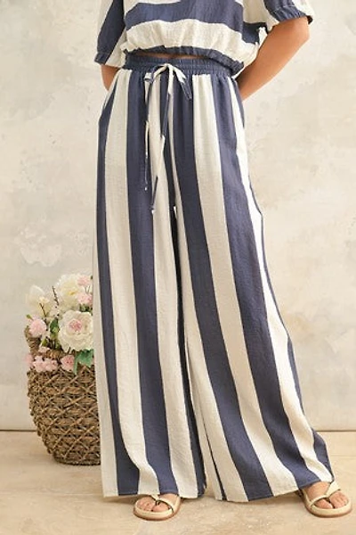 Wide Stripe Leg Pants
