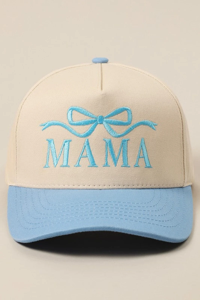 MAMA Bow Trucker Hat/ Blue