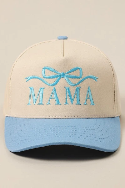 MAMA Bow Trucker Hat/ Blue