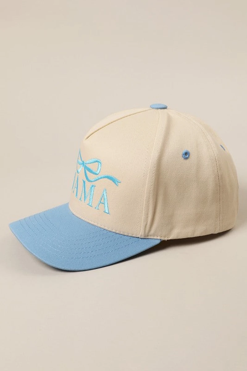 MAMA Bow Trucker Hat/ Blue