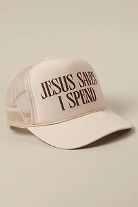 Jesus Saves Hat/ Beige