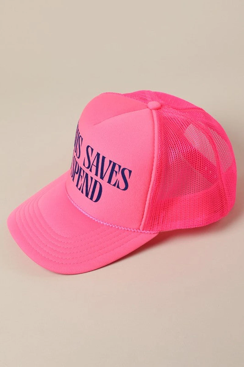 Jesus Saves Hat/ Hot Pink