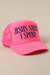 Jesus Saves Hat/ Hot Pink