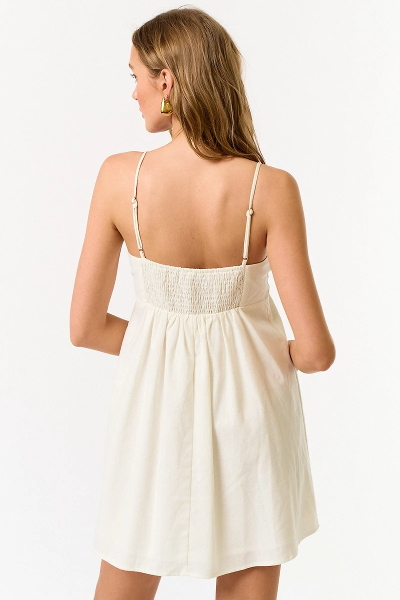 Palm Tree Linen Dress