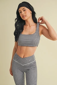 Gingham Print Bra Top