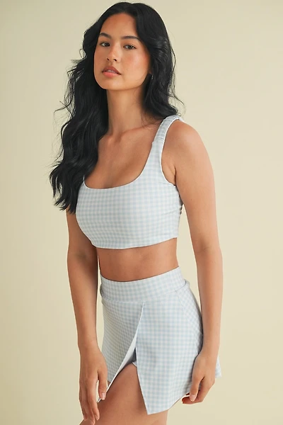 Gingham Print Bra Top