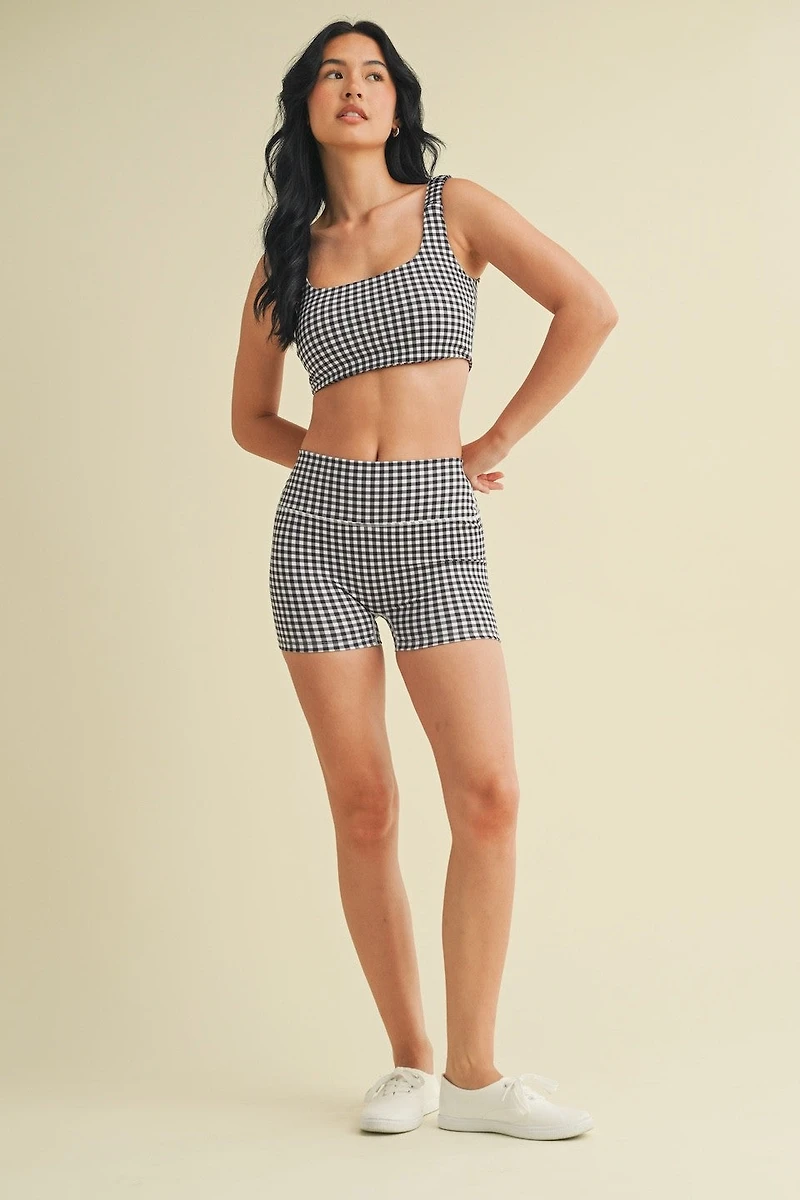 Gingham Mini Shorts