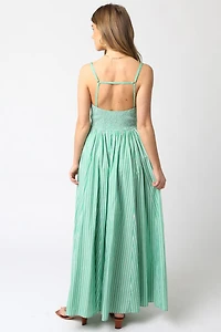 Green Stripe Maxi Dress