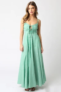 Green Stripe Maxi Dress
