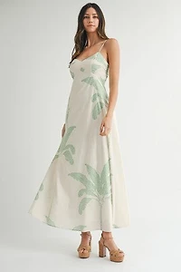 Palm Tree Midi Dress