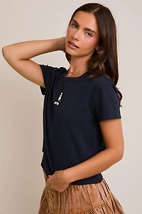 Puppy Embroidered Baby Tee