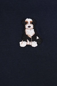 Puppy Embroidered Baby Tee