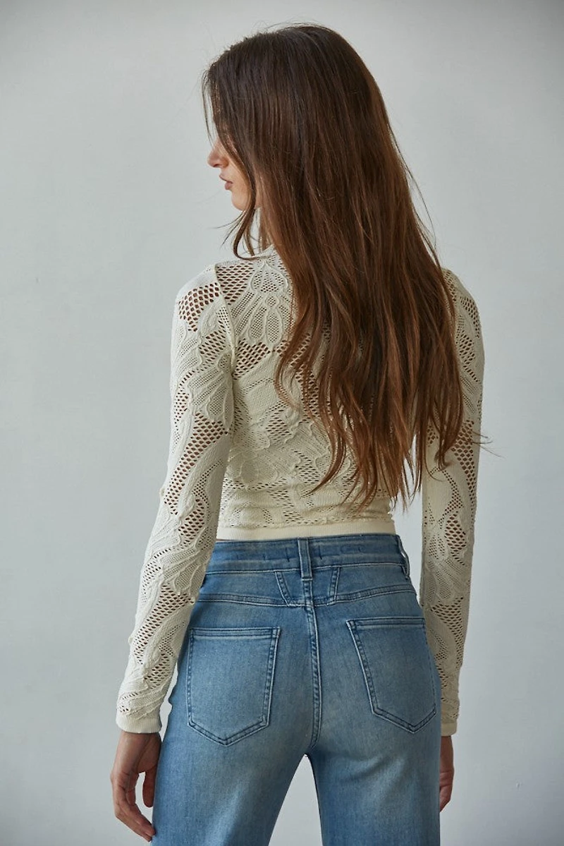 Cream Layering Long Sleeve Top