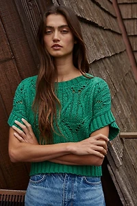Green Cali Crochet Top