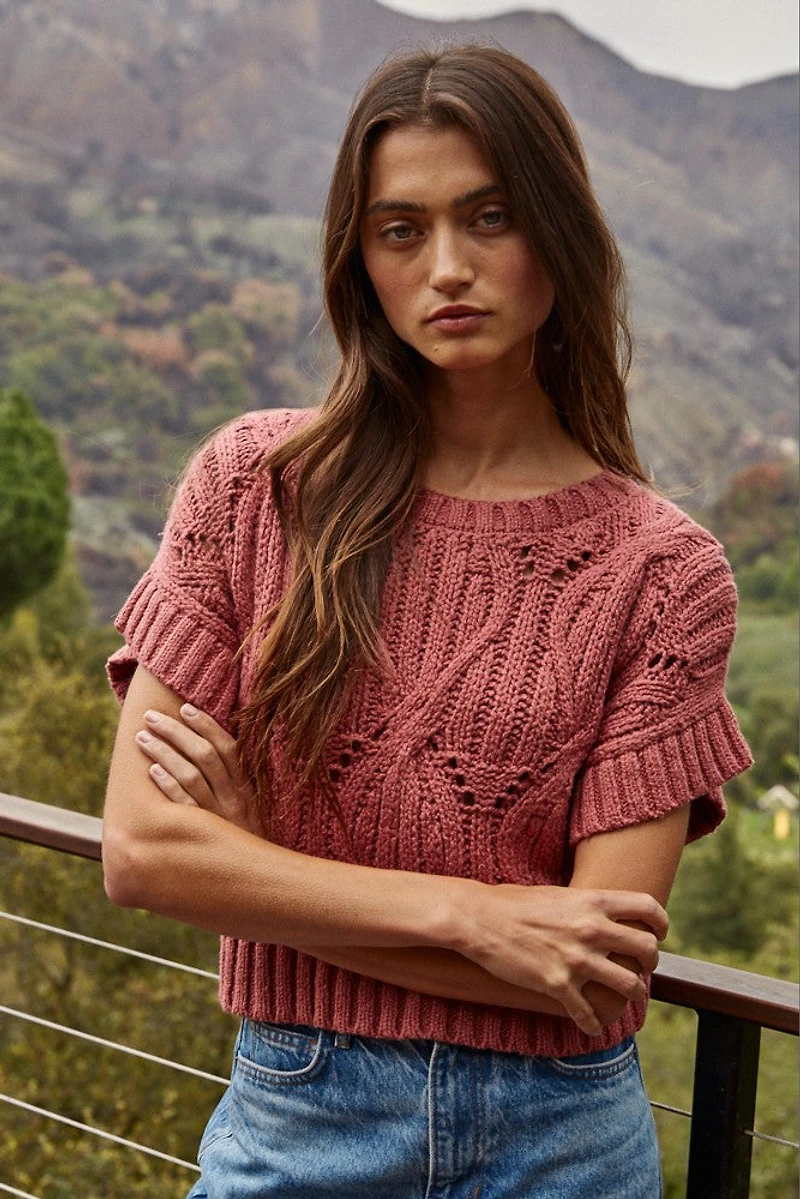 Wine Cali Crochet Top