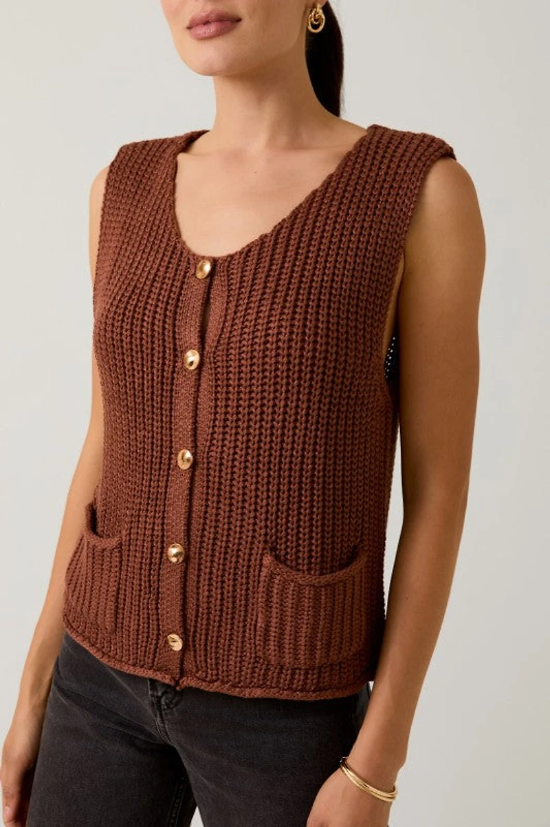 Brown Sweater Vest
