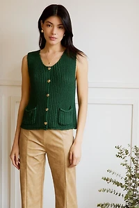 Dark Green Sweater Vest