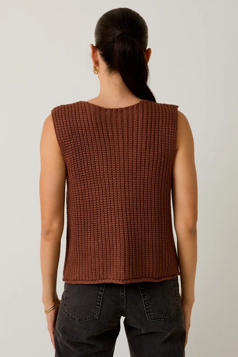 Brown Sweater Vest