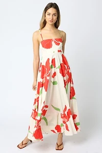 Red & White Sienna Dress