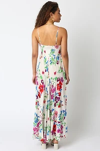 White Kaylee Floral Maxi Dress