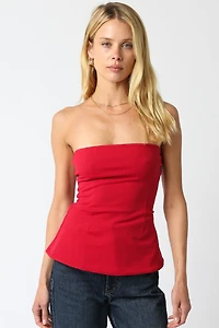 Red Adela Tube Top