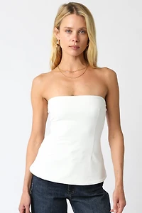 White Adela Tube Top