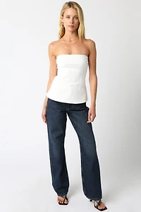 White Adela Tube Top