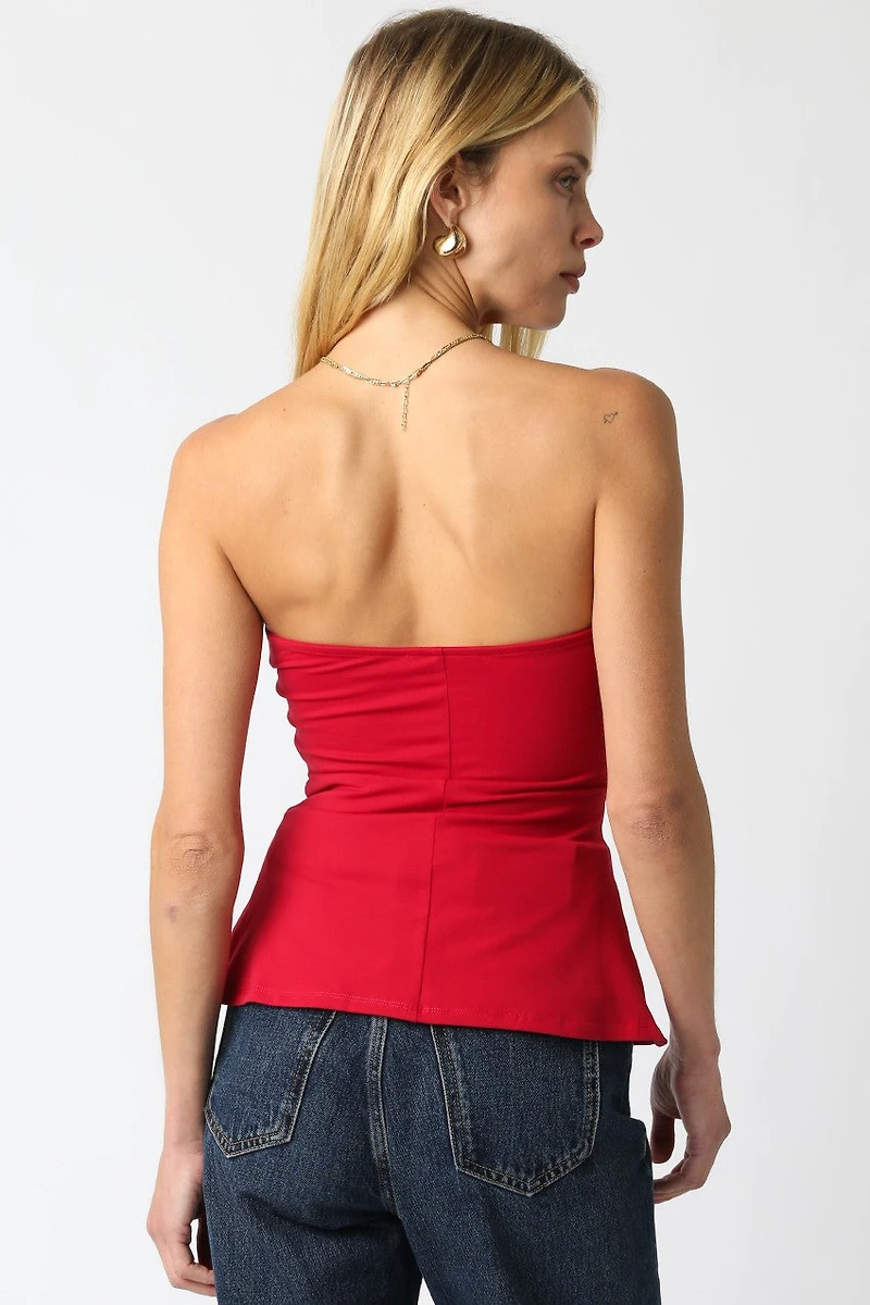 Red Adela Tube Top