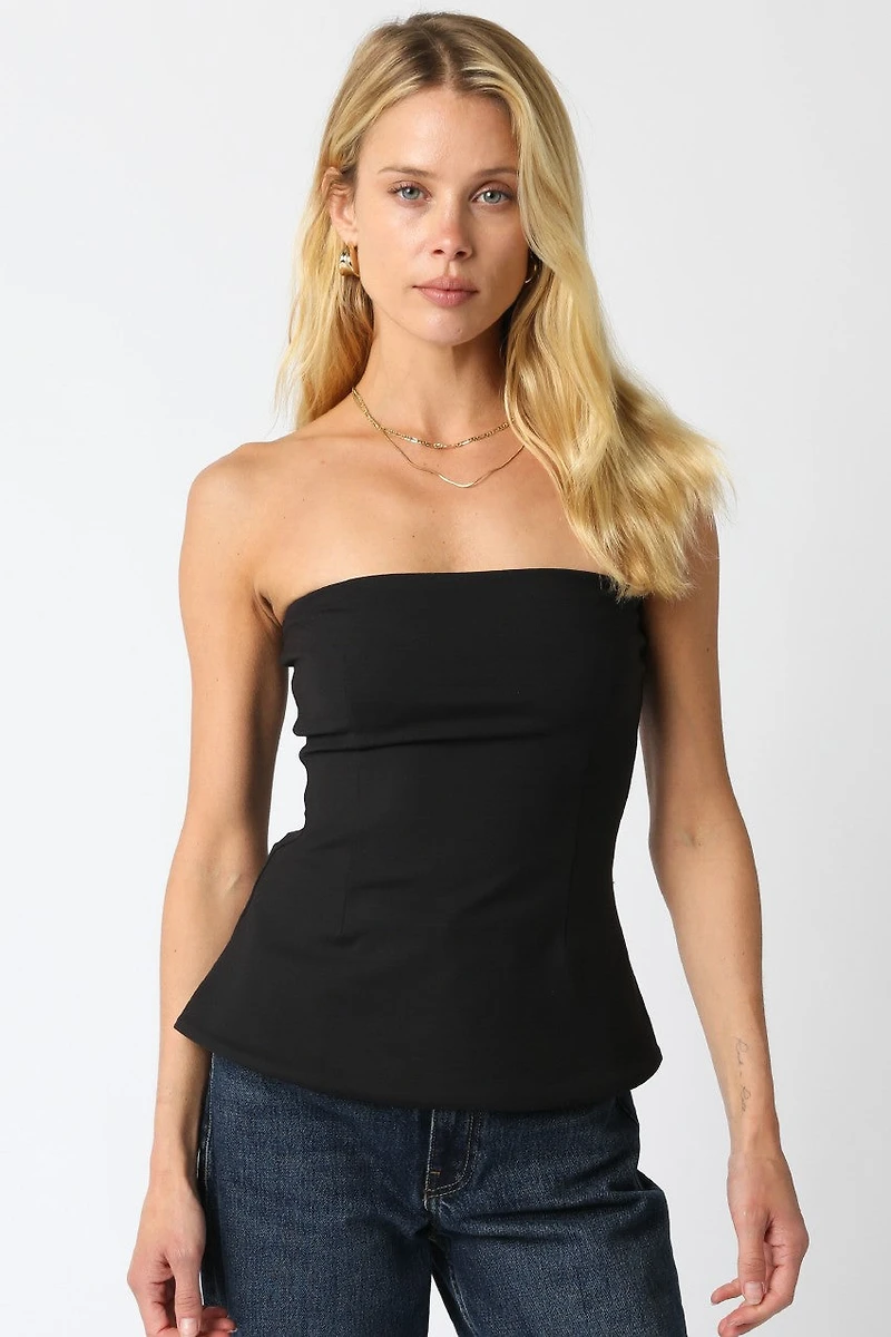 Black Adela Tube Top