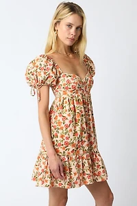Peach Floral Dress