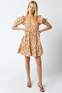 Peach Floral Dress