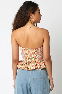 Peach Sena Floral Top