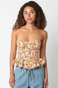 Peach Sena Floral Top