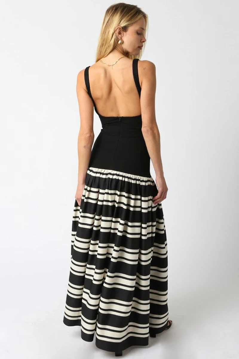 Elina Stripe Maxi Dress