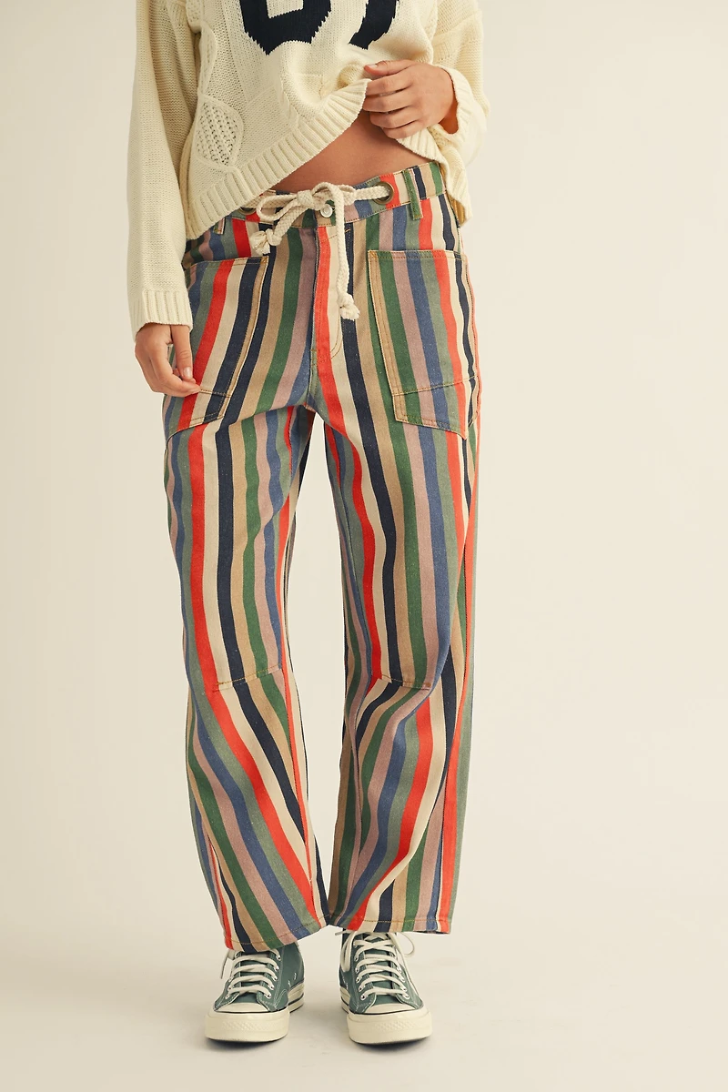 Multi Stripe Rope Pants