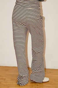 Charcoal Striped Drawstring Pants