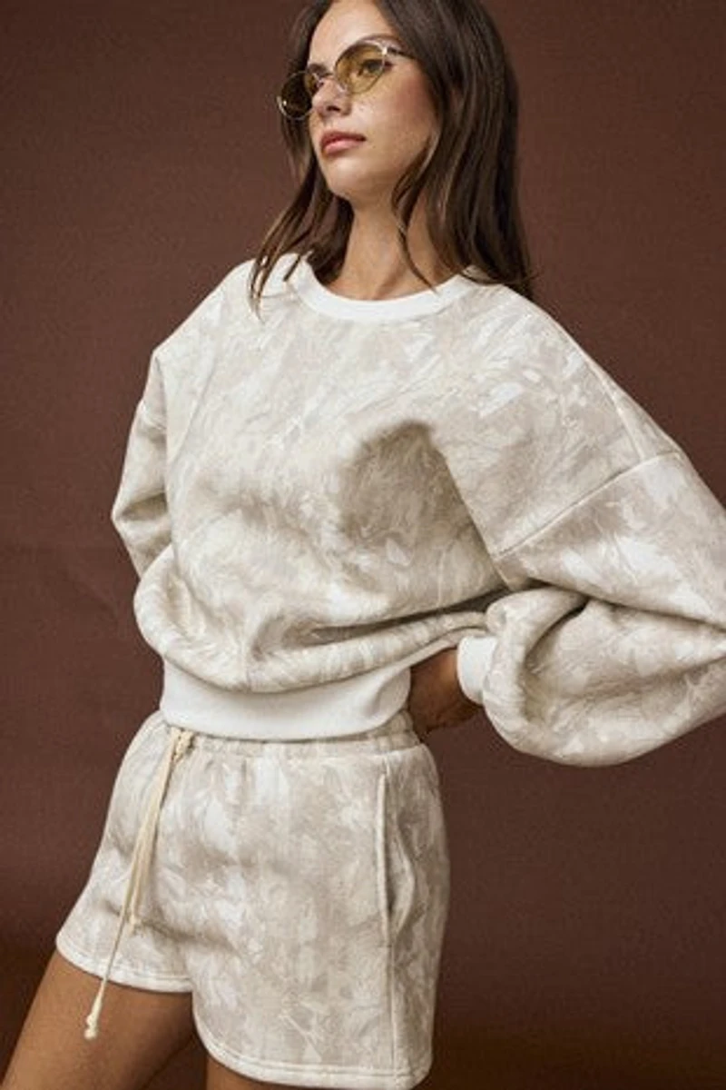 Woodland Camo Sweat Short Set