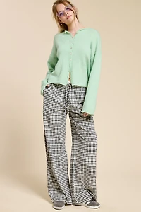 Mint Green Lightweight Button Cardigan