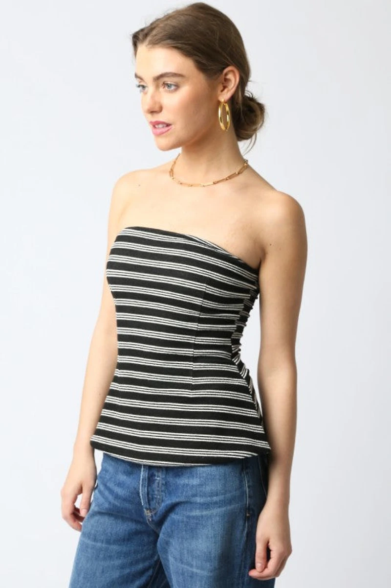 Misha Stripe Tube Top