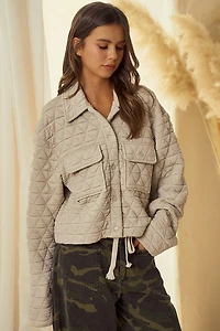 Oatmeal Quilted Jacket