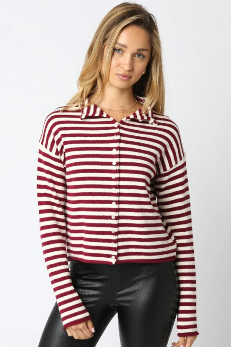 Scarlet Elina Stripe Knit Top