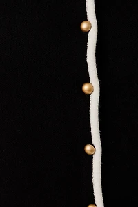 Black Knit Button Vest