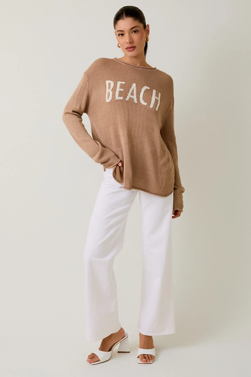 Taupe Beach Lt Sweater