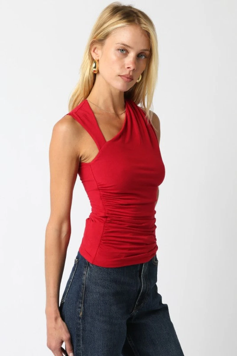 Red Mia Knit Top