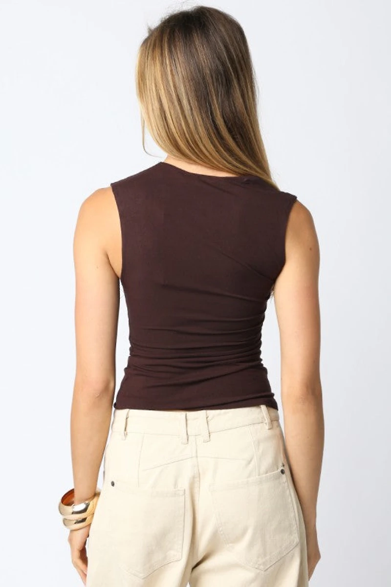 Brown Mia Knit Top