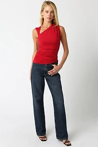 Red Mia Knit Top