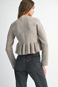 Tan Knit Button Down